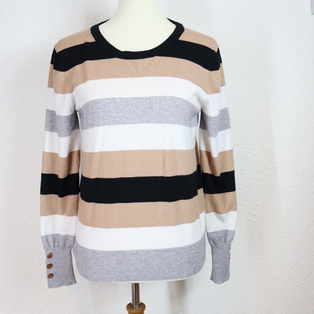 Snails and Cinnamon Striped Sweater Sz XL